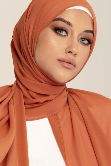 Georgette Chiffon - Rust wood