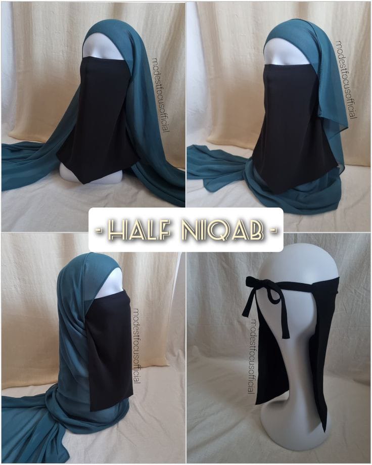 GEORGETTE NIQAB - BLACK